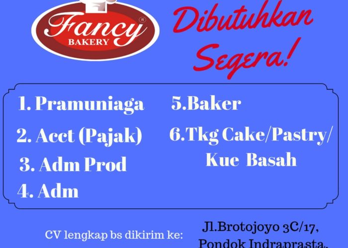 Lowongan Kerja Fancy Bakery Semarang